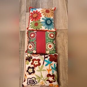 Set of (3) Pier 1 imports Pillow Coverings